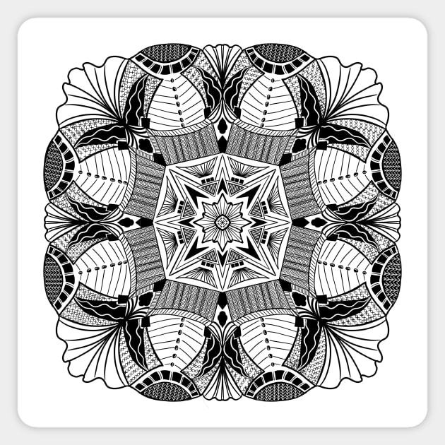 Mandala of a Different Sort Sticker by CarrieBrose